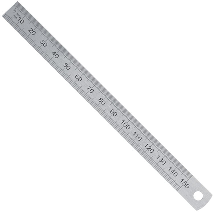 Ruler stainless steel 150mm/6"