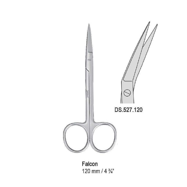 Scissors Falcon angled 120mm