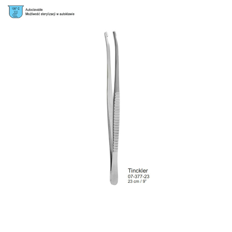 Forceps tissue Tinckler curved 230mm