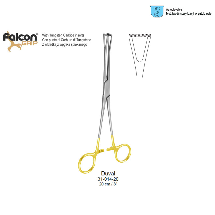 Falcon-Grip Forceps tissue Duval 205mm TC