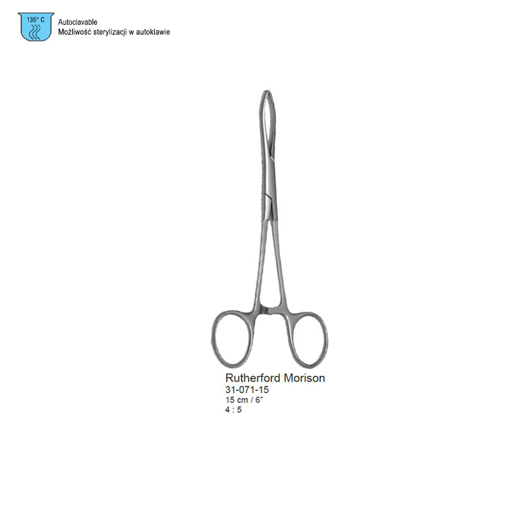 Forceps tissue Rutherford-Morison 5x6th 150mm