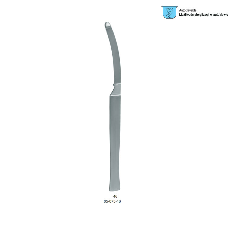 Scalpel stainless steel probe end curved fig. 46