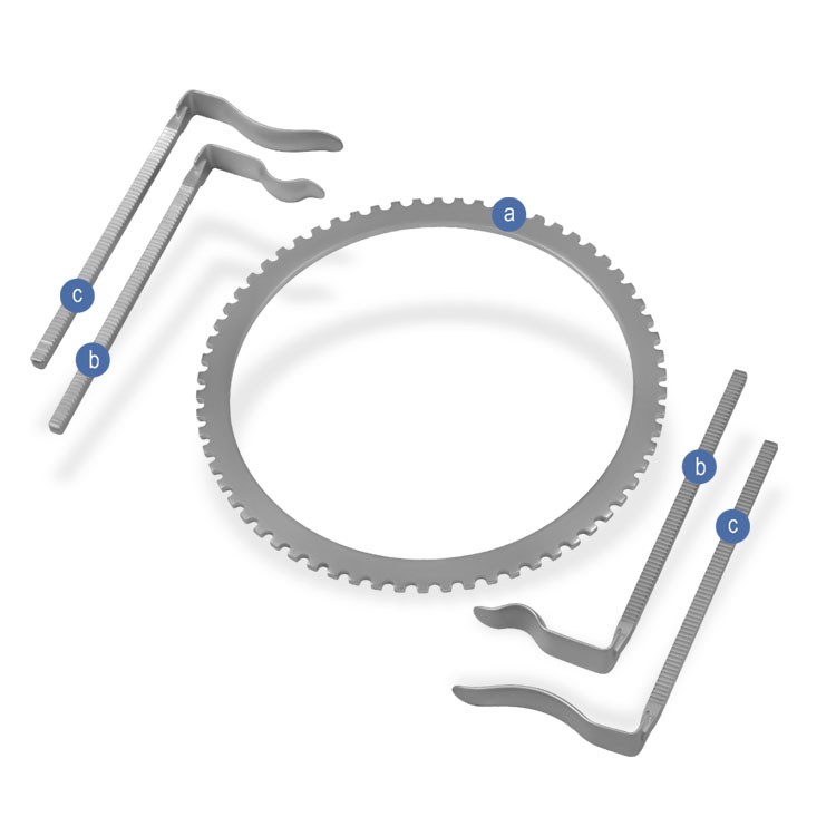 Falcon universal ring retractor, rectal / trans anal accessories