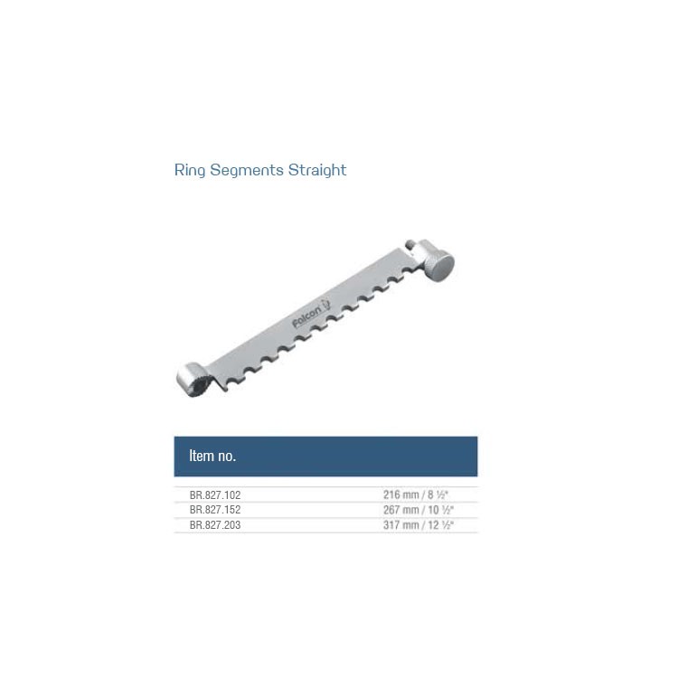 Falcon universal ring retractor, ring segment straight 102mm (pair)