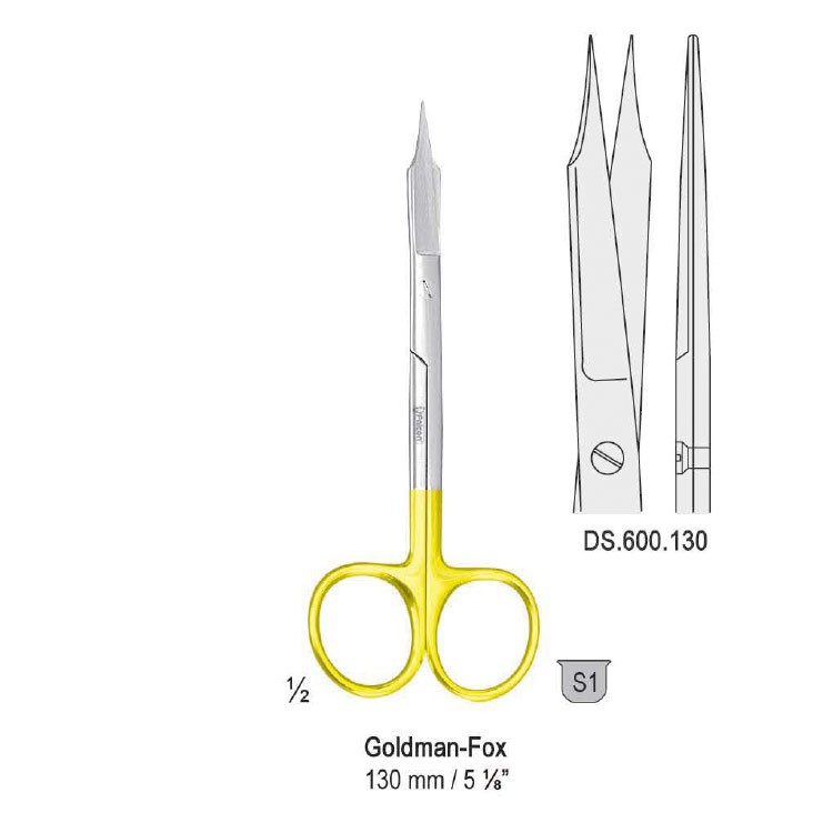 Falcon-Cut Scissors Goldman-Fox straight 130mm 