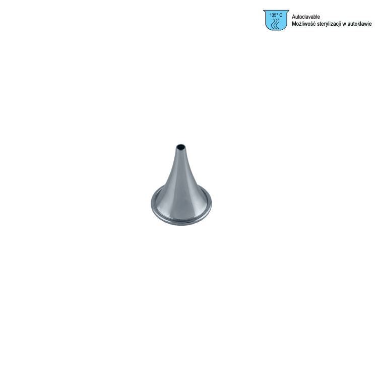 Specula ear Hartmann round Ø 3.5mm, Brass CP