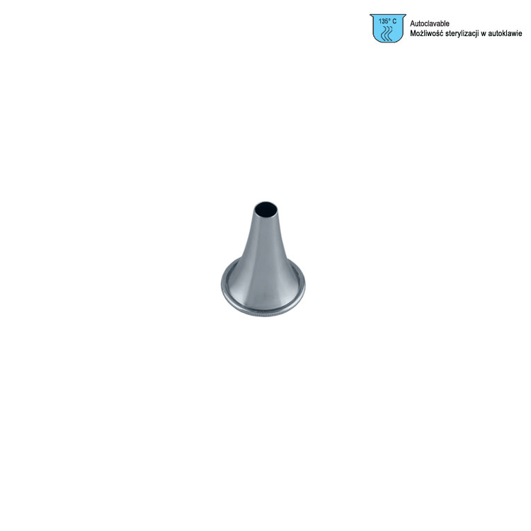 Specula ear Hartmann round Ø 7.5mm, Brass CP