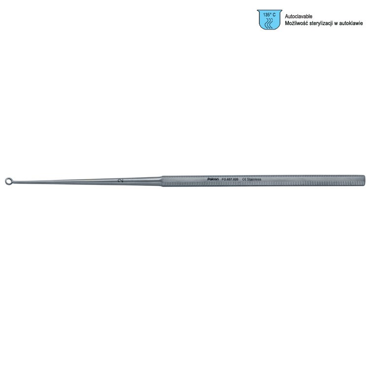 Curette ear Buck blunt angled fig.2, 165mm