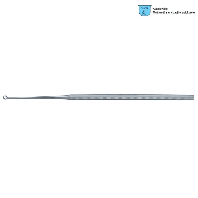 Curette ear Buck sharp straight fig.3, 165mm