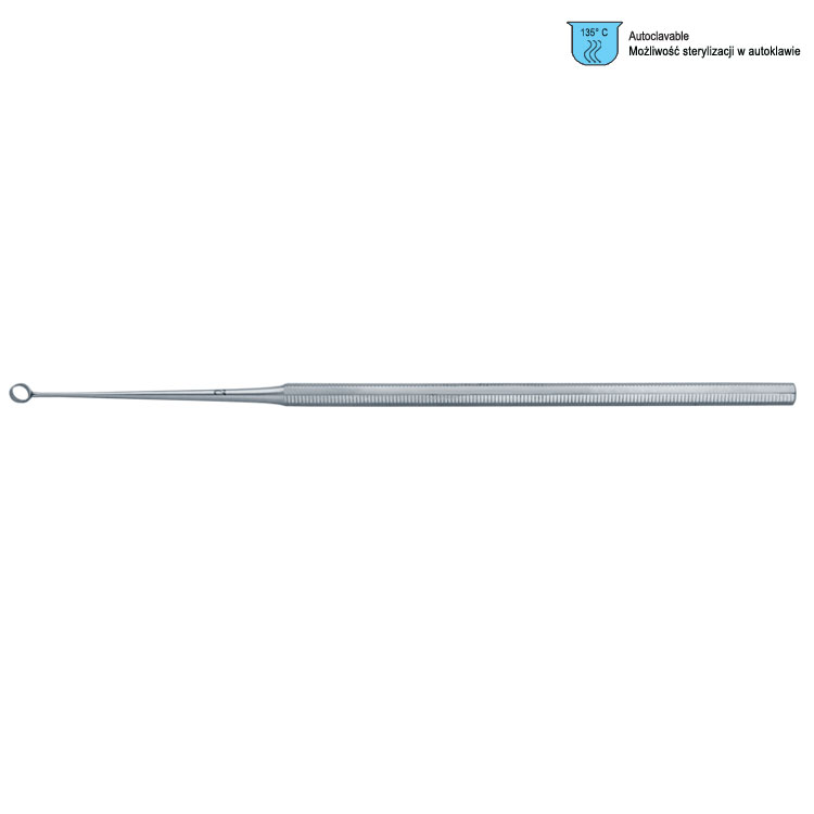 Curette ear Buck sharp angled fig.4, 165mm 