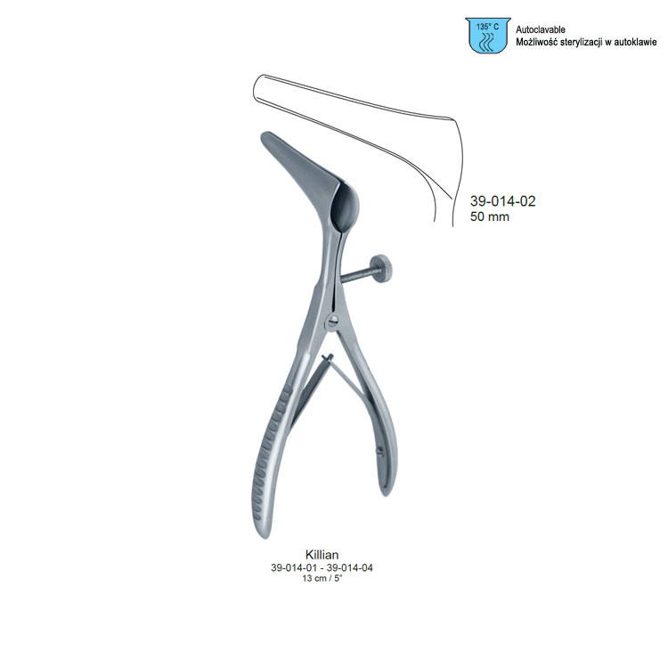 Specula nasal Killian without screw 50x140mm