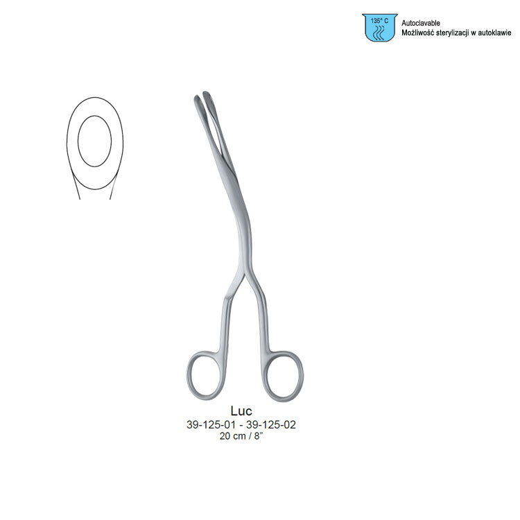 Forceps nasal septum Luc fenestrated jaws fig.2, 200mm