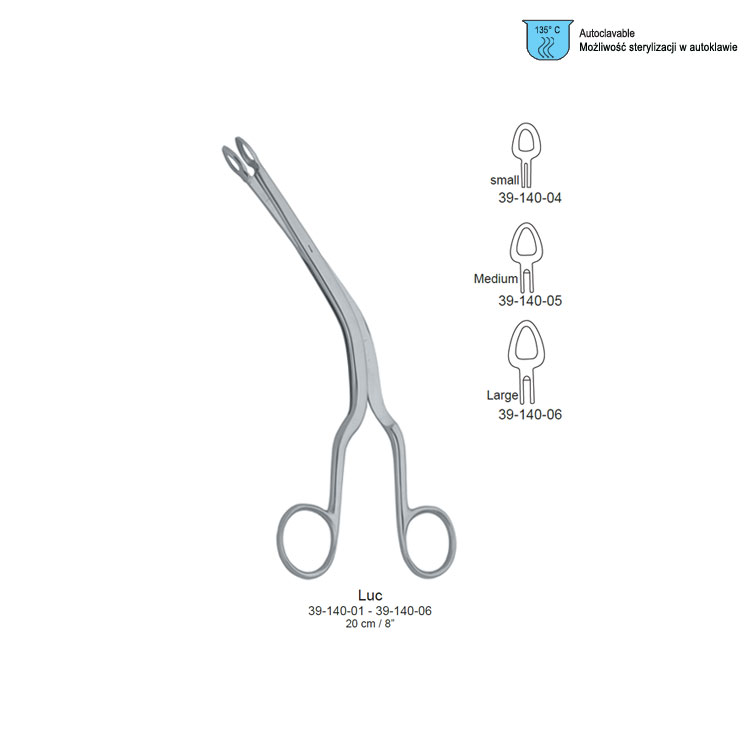 Forceps nasal septum Luc heart shaped fig.1, 195mm