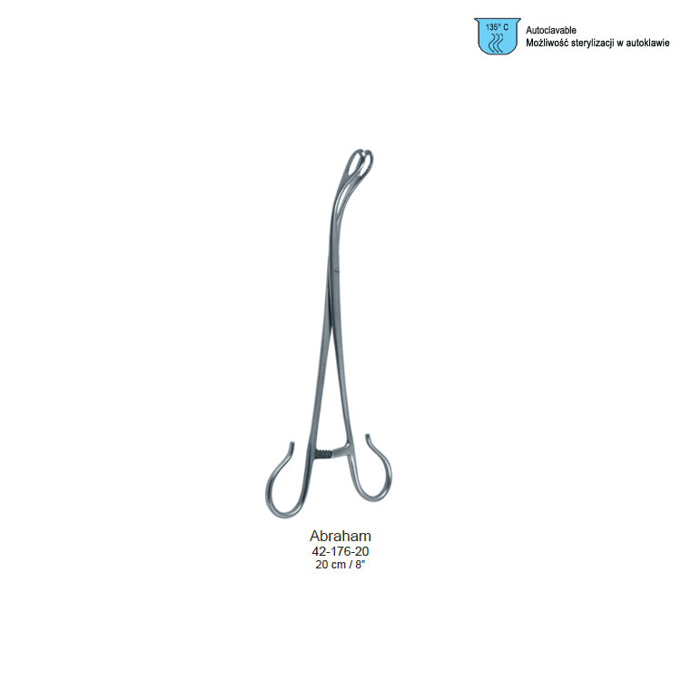 Forceps tonsil holding Abraham curved 205mm