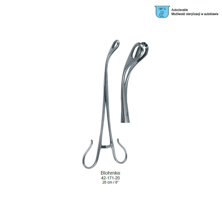 Forceps tonsil holding Blohmke curved 205mm