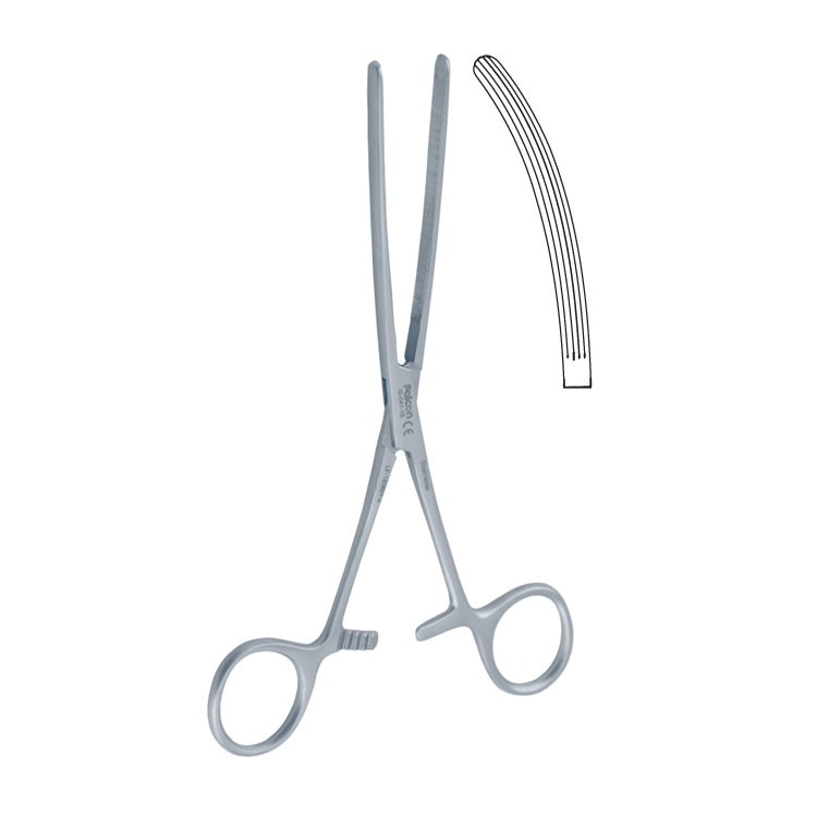 Clamp intestinal Kocher-Baby curved 130mm