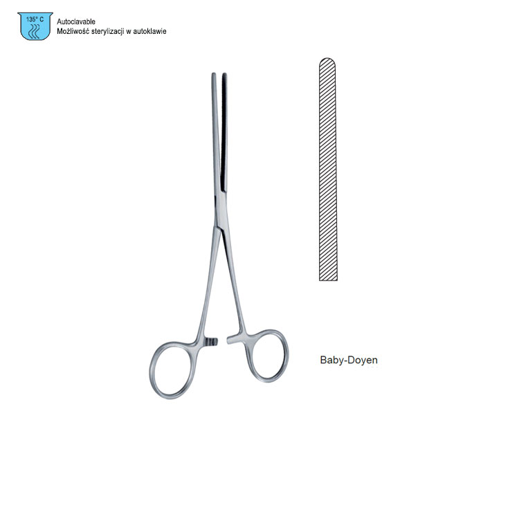 Clamp intestinal Doyen-Baby straight 180mm