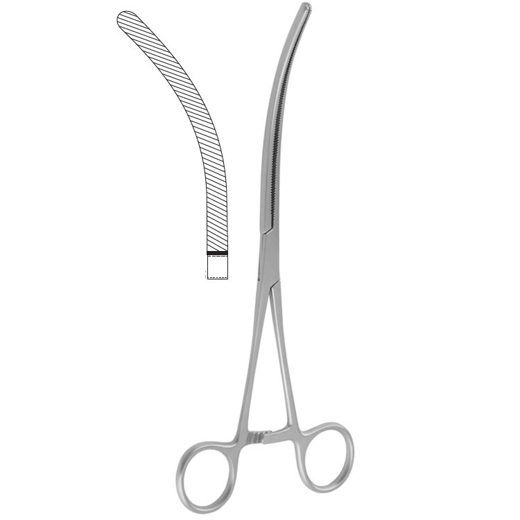 Clamp intestinal Doyen curved 215mm