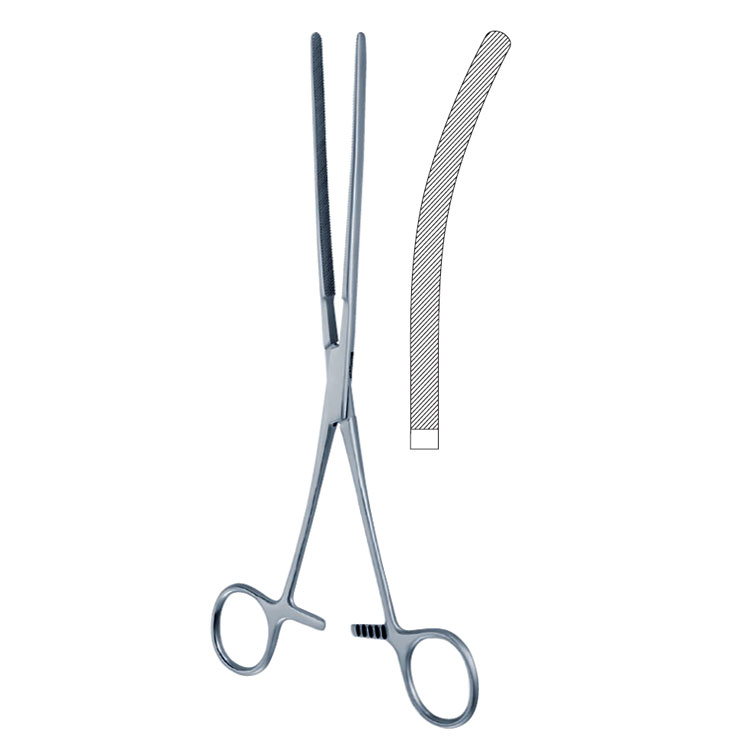 Clamp intestinal Doyen curved 235mm