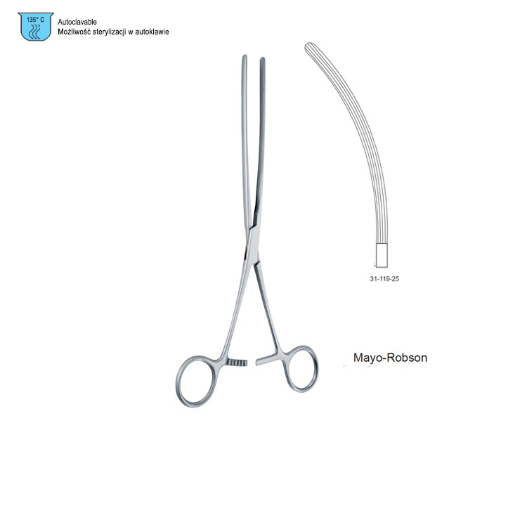 Clamp intestinal Mayo-Robson curved 250mm