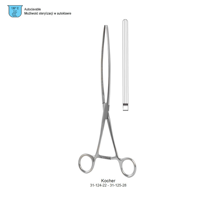 Clamp intestinal Kocher straight 220mm