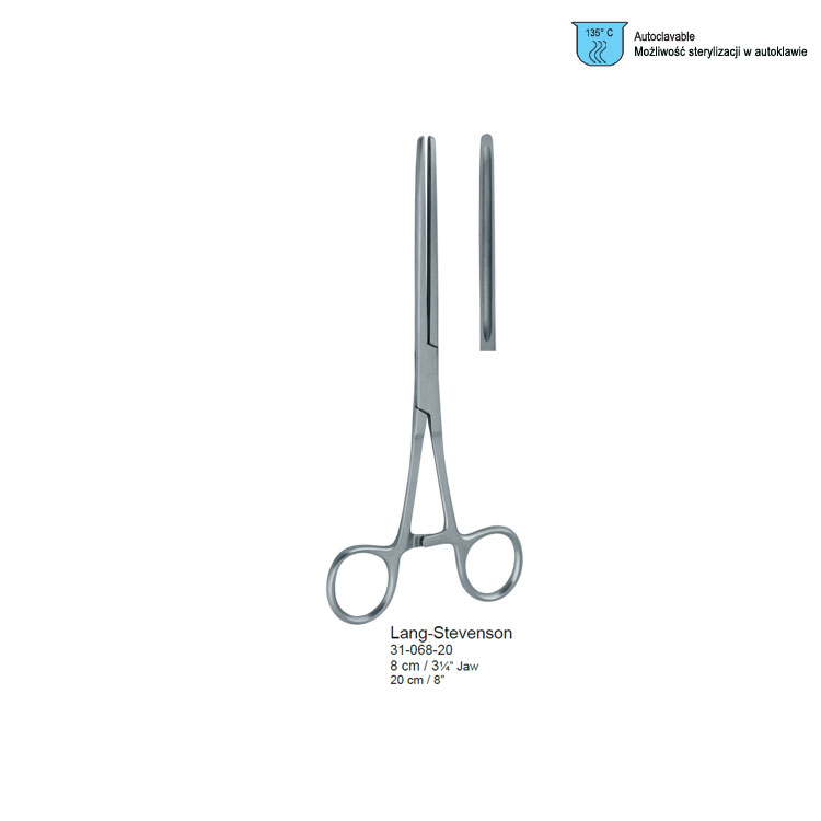 Clamp intestinal Lang Stevenson straight 205mm / 8 1/8"