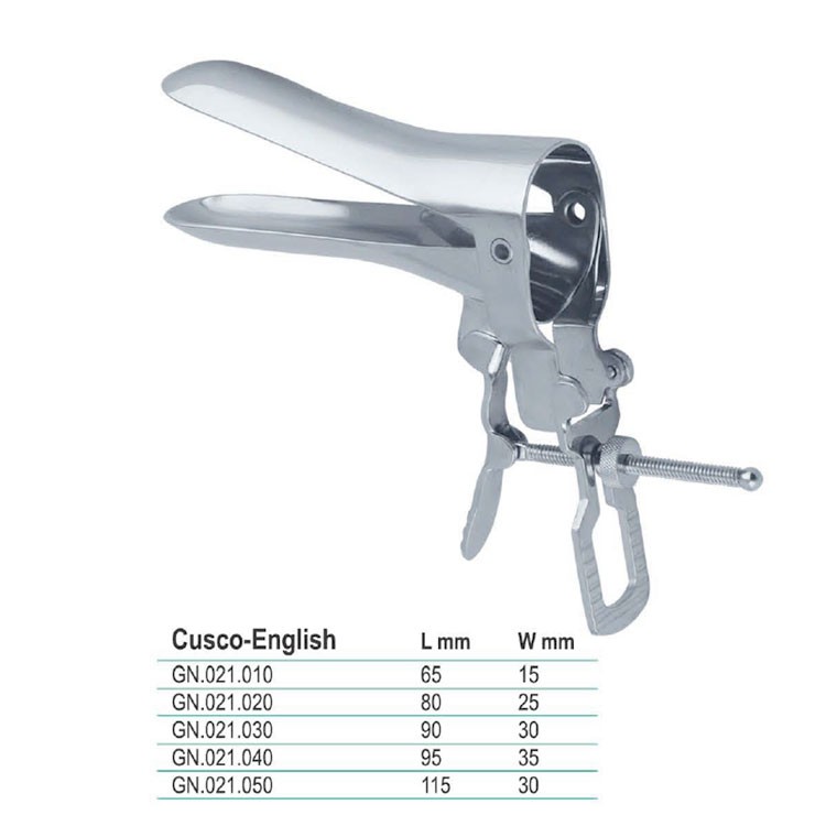Specula vaginal Cusco-English centre screw 90x30mm, medium