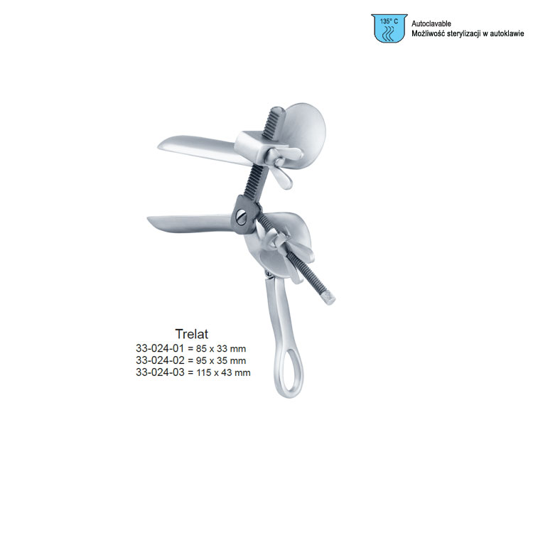 Speculum vaginal Trelat 85x33mm 