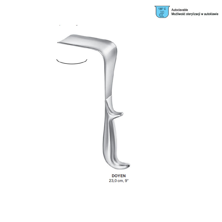 Specula vaginal Doyen 120x35mm, 240mm