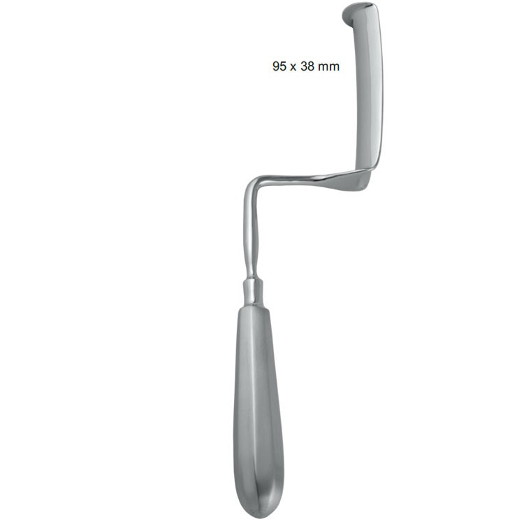 Retractor vaginal Wertheim 95x38x290mm