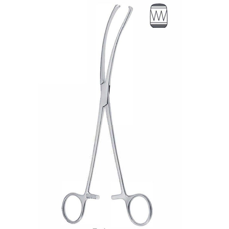 Forceps vulsellum Teale 3x4th sideways 180mm 