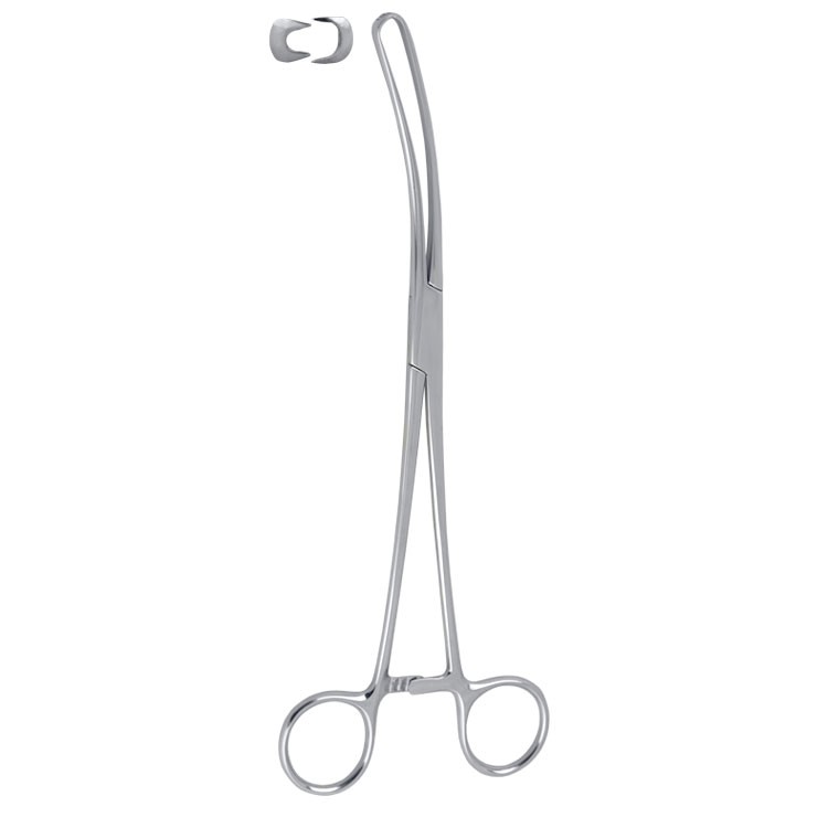 Forceps vulsellum Lewer-Tate curved 2x2th 230mm