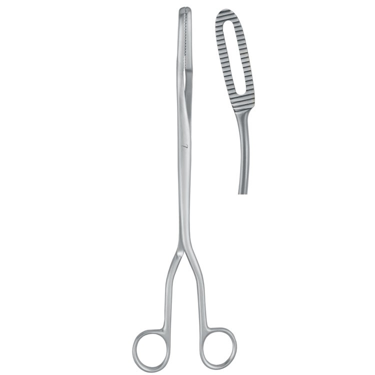 Forceps ovum-placenta Sopher curved 12x280mm