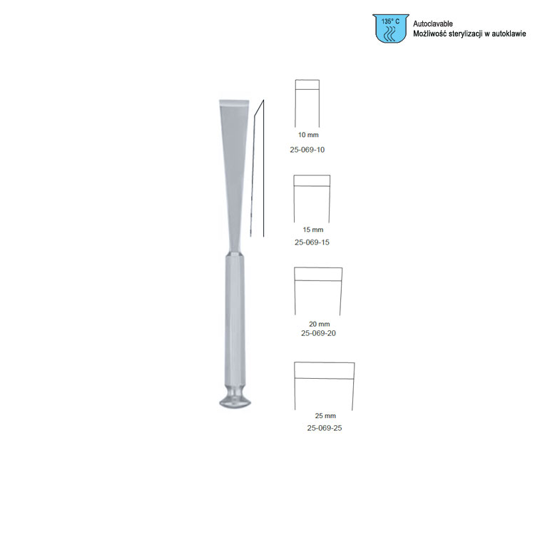 Chisel bone Stille straight 10x205mm