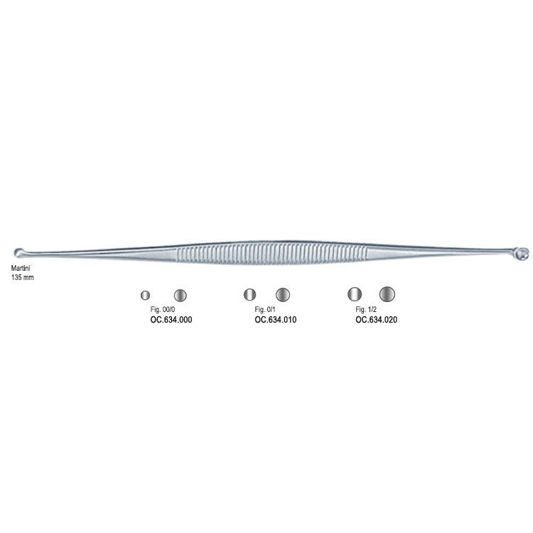 Bone curette Martini Fig.0/1, 135mm