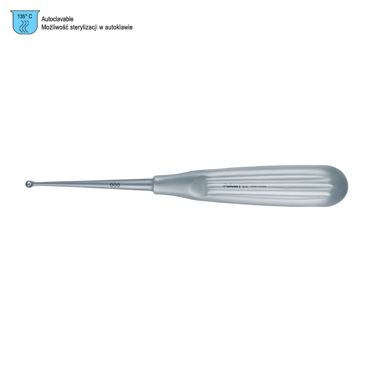 Curette bone SE Bruns round fig. 000, 170mm