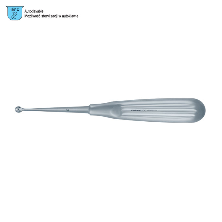 Curette bone SE Bruns round fig. 0, 170mm