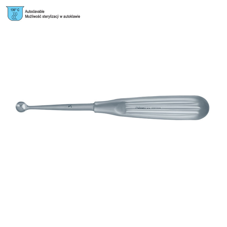 Curette bone SE Bruns round fig. 3, 170mm