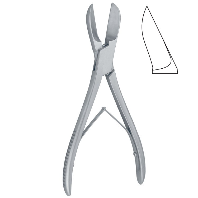 Cutter bone Liston box-joint angled 170mm