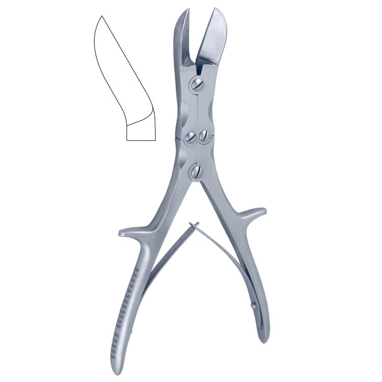 Cutter bone Liston x-action angled 240mm