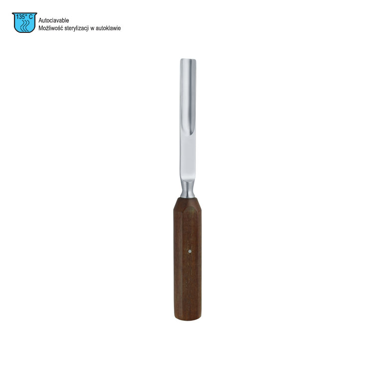 Gouge bone Lexer spongiosa fiber handle curved 15x250mm