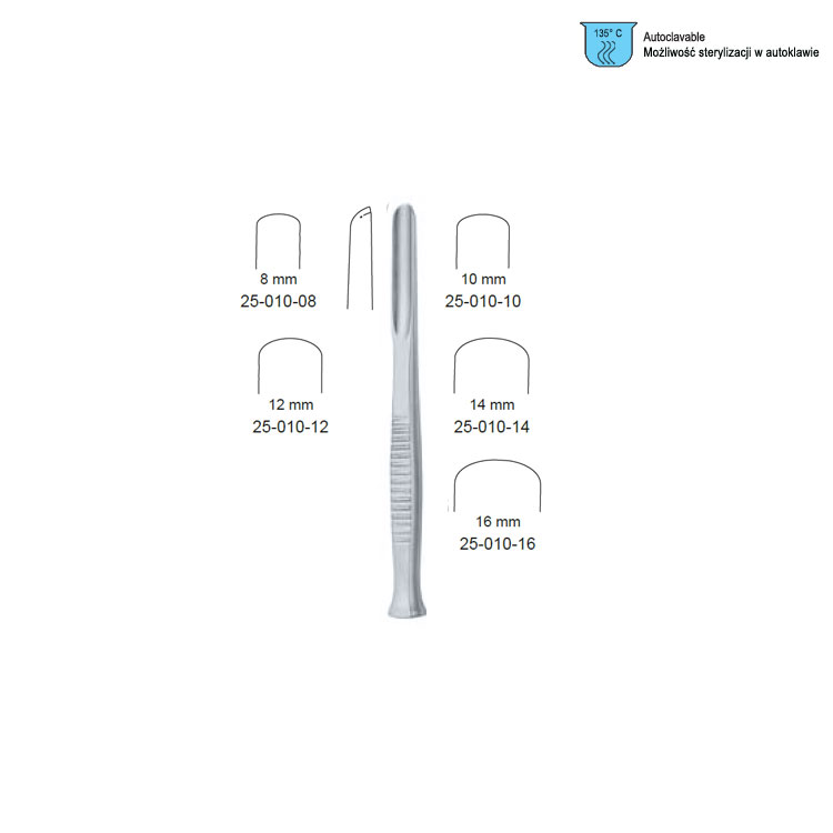 Gouge bone Falcon 8x135mm
