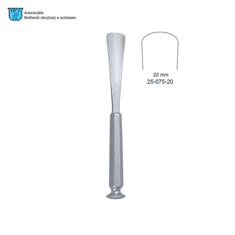 Gouge bone Stille straight 20x205mm