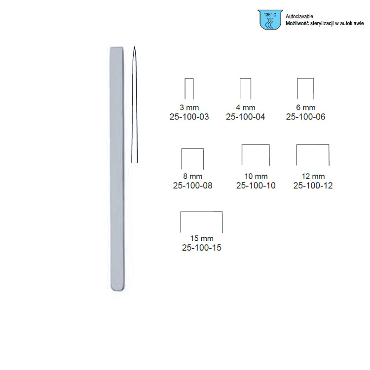 Osteotome Lambotte straight 12x170mm