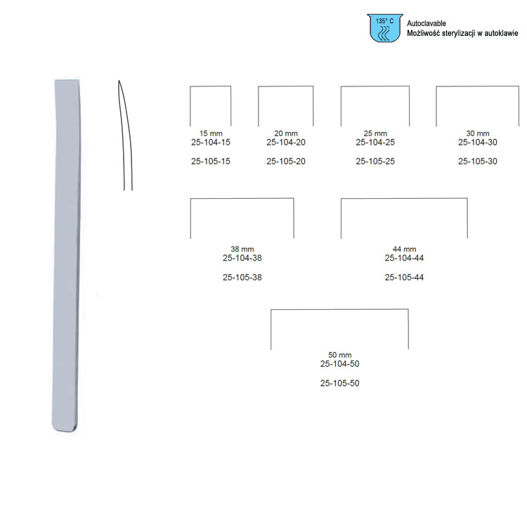 Osteotome Lambotte curved 15x240mm