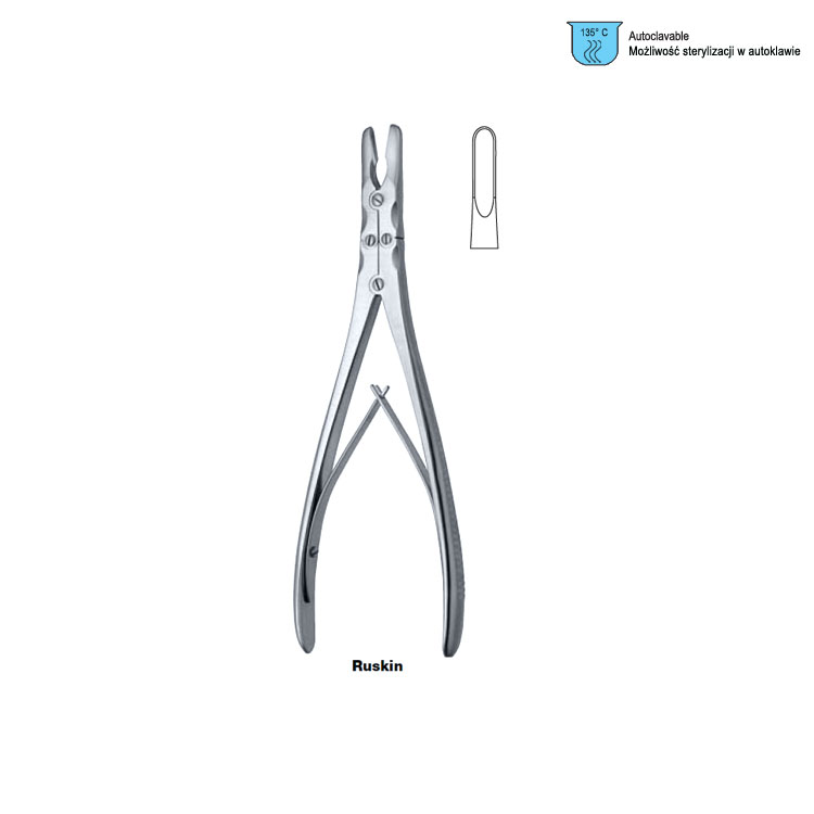 Rongeur bone Ruskin x-action straight 240mm