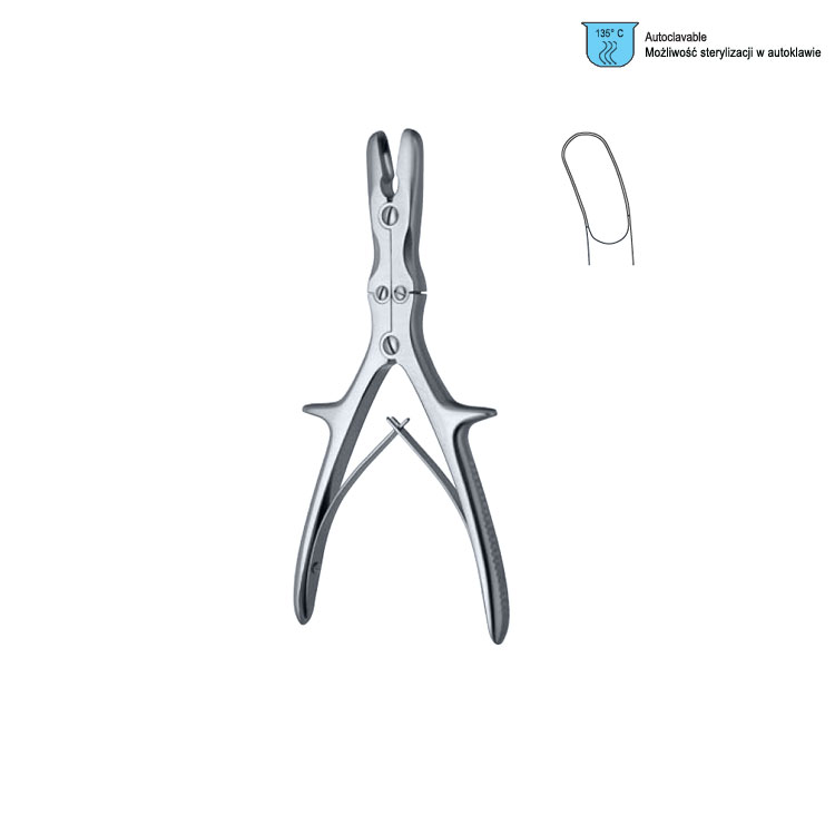 Rongeur bone Stille-Luer x-action curved 10x225mm
