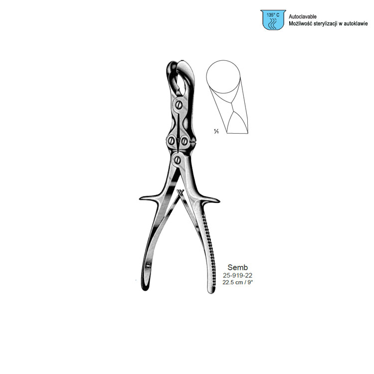 Rongeur bone Semb x-action curved 20x240mm
