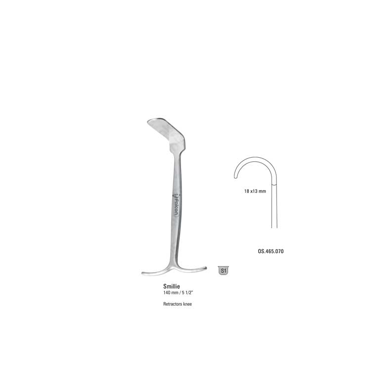 Retractor knee Smillie curved 18x13x140mm