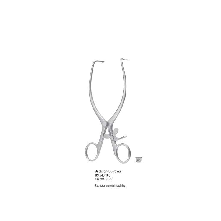 Retractor knee self-retaining Jackson-Burrows blunt 185mm 